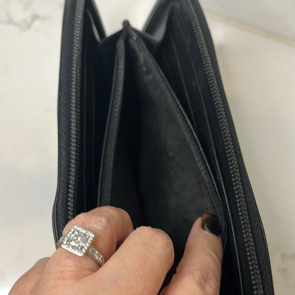 Prada Large Black Saffiano Leather Wallet